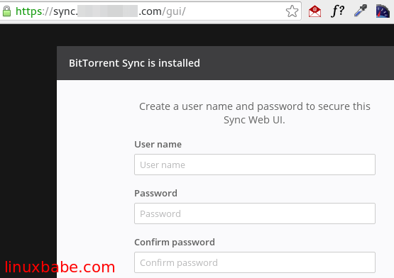 btsync的网页界面