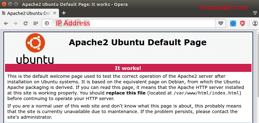 Ubuntu 16.04 LTS 搭建Apache, MariaDB PHP7 (LAMP)