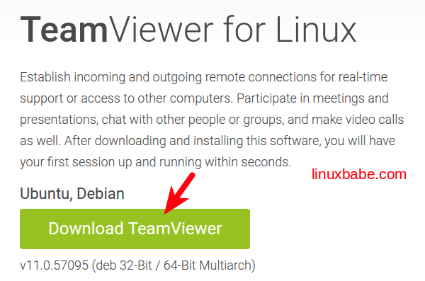 Ubuntu 16.04 LTS安装 TeamViewer 远程协助软件
