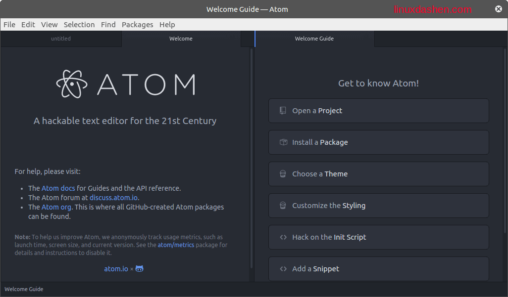 Atom编辑器 1.7.0发布, Debian/Ubuntu/Arch/Fedora/OpenSUSE如何安装